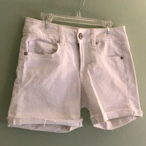 AE White Denim Shorts